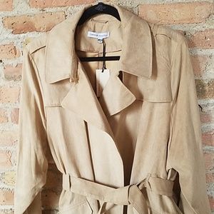NWT - Simply Be Faux Suede Belted Coat - 22